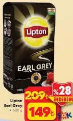LİPTON EARL GREY SİYAH ÇAY 500 G fiyat ve kampanya bilgisi